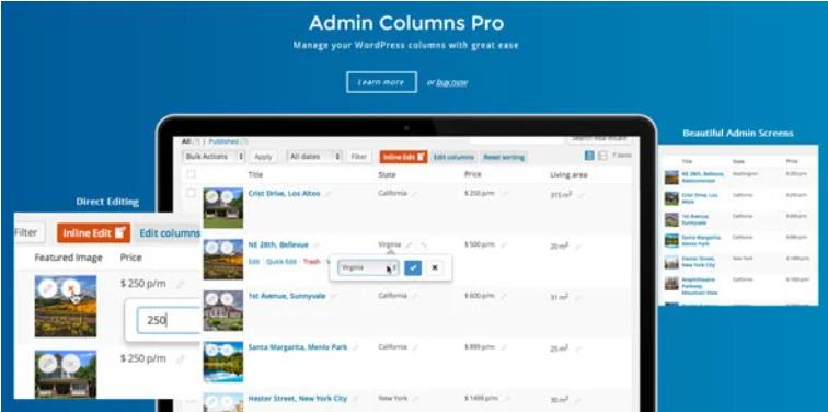Admin Columns Pro – WordPress后台列表排序插件 – v6.1.1