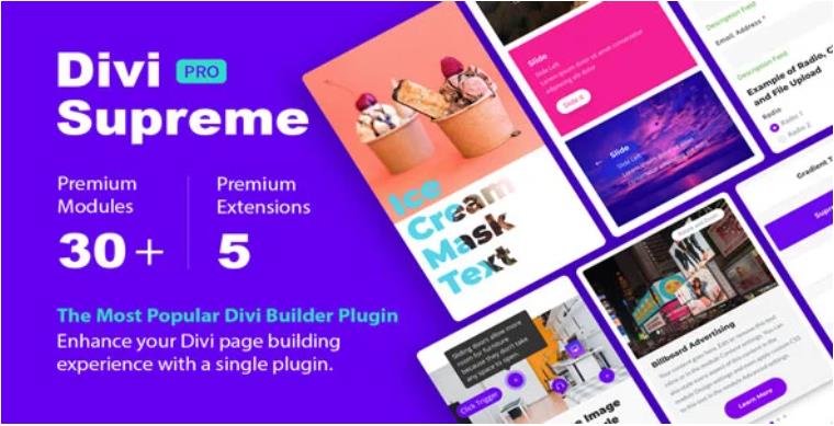Divi Supreme Pro – 可视化编辑器插件 – v4.9.1.4