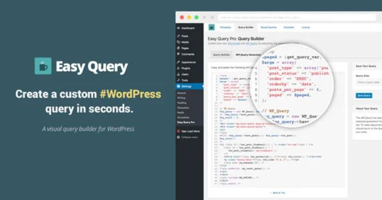 Easy Query Pro – 可视化简约查询wordpress插件 – v2.2.2