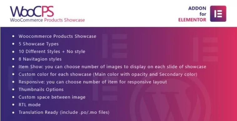 WooCommerce Products Showcase for Elementor – 商品展示WordPress 插件