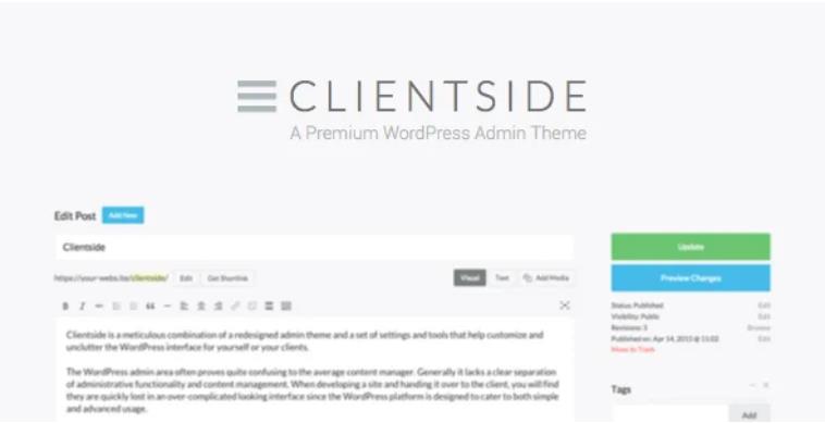 Clientside – WordPress后台模板插件 – v1.14.5
