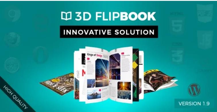 WordPress FlipBook – 3D动画翻书效果插件 – v1.15.1