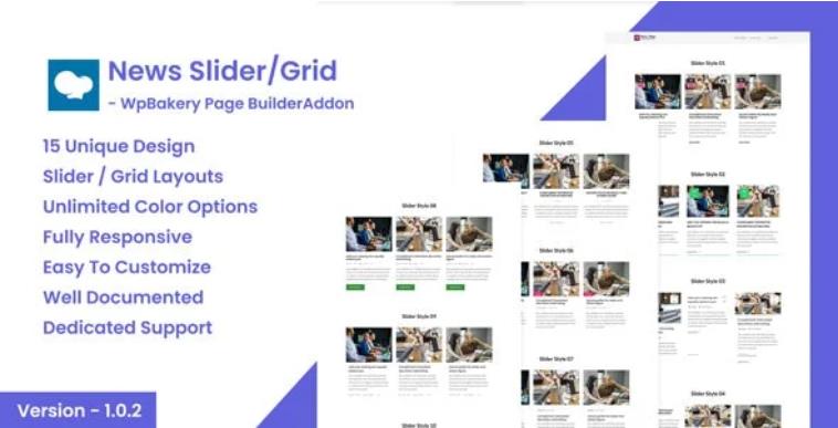 News Post Sliders News Post Grid Builder Addon – 可视化新闻文章发布WordPress插件 – v1.0.2
