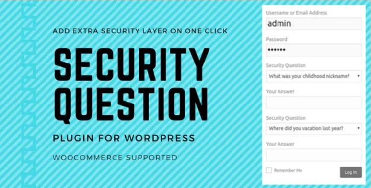 WP Security Questions Pro 专业版后台密码问题设置WordPress插件 – v3.0.5