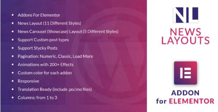 News Layouts for Elementor – 新闻博客布局WordPress插件
