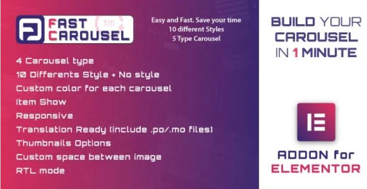 Fast Carousel for Elementor – 速轮播WordPress插件