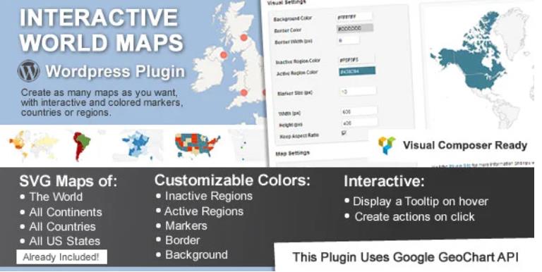 Interactive World Maps 互动世界地图插件 – v2.4.14