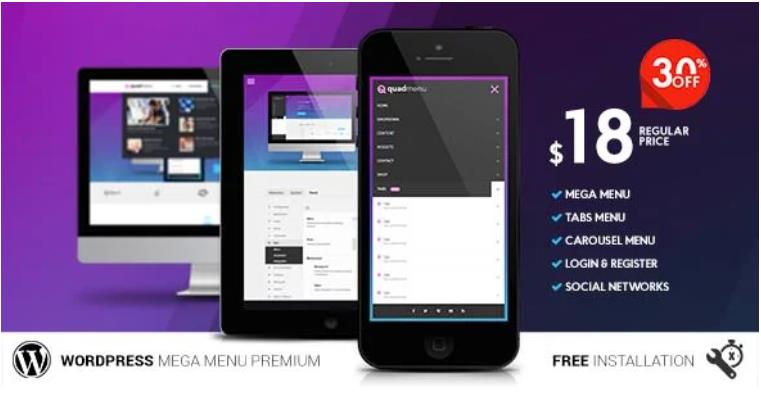 QuadMenu – 主题开发者菜单WordPress插件 – v2.1.3