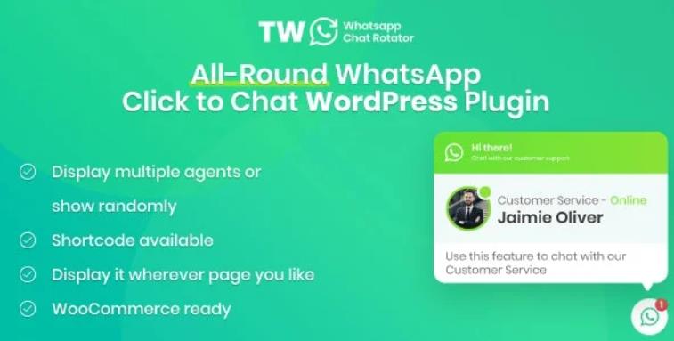 WhatsApp Chat for WordPress and WooCommerce – 商店客服支持插件 – v1.1.1