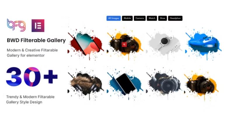 BWD Filterable Gallery addon for elementor – 相册图库插件
