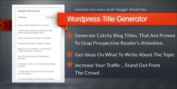 WordPress Title Generator Plugin – 标题生成WordPress插件 – v1.1.0