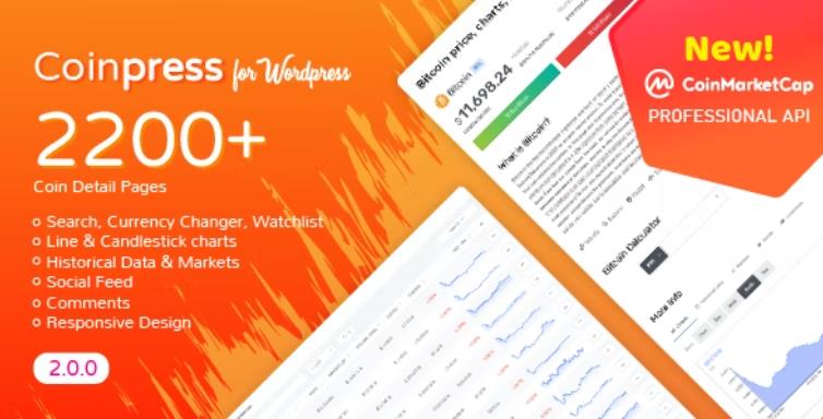 Coinpress – 加密货币展示页面WordPress插件 – v1.0.8