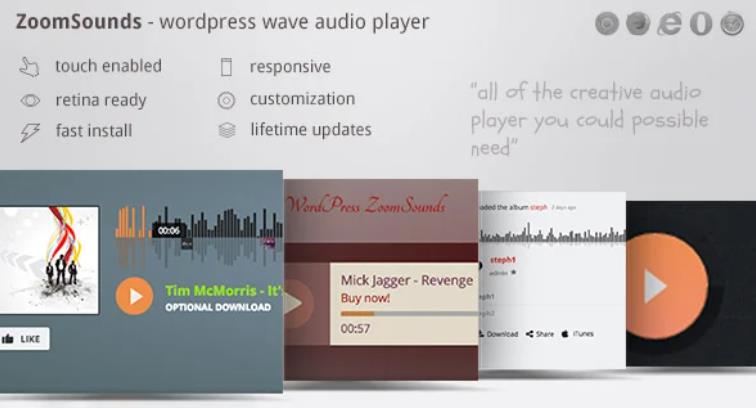 ZoomSounds – WordPress 音频播放器插件 – v6.84