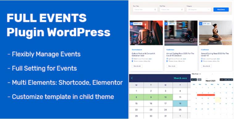 FullEvents – 事件活动日历WordPress插件 – v1.1.5