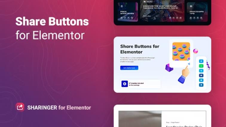 Sharinger – Elementor 分享按钮编辑器插件 – v1.0.1