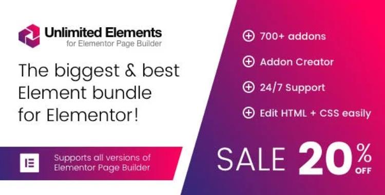 Unlimited Elements for Elementor Page Builder 无限元素编辑器插件 – v1.5.59