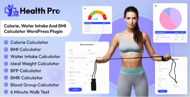 Health Pro – 卡路里摄入量BMI计算器WordPress插件 – v1.0.4