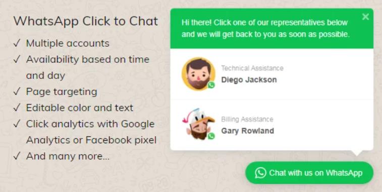 WhatsApp Click to Chat Plugin 客服聊天WordPress插件 – v2.2.5
