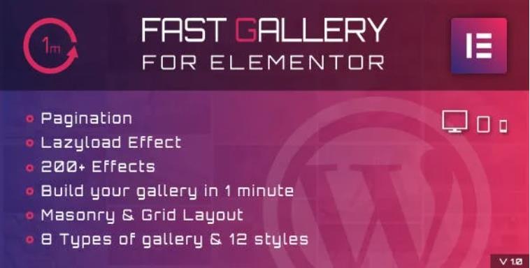 Fast Gallery for Elementor – WordPress快速相册插件