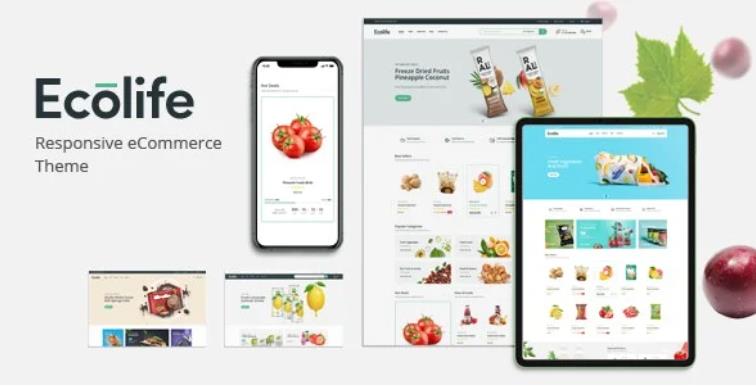 Ecolife – 有机食品商店网站模板WordPress主题 – v1.0.6