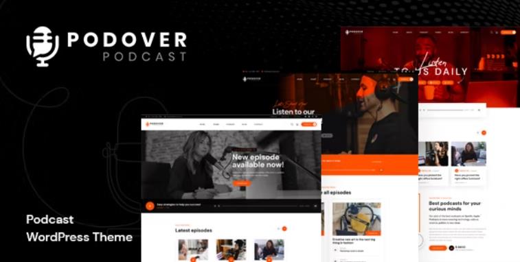 Podover – 语音播客直播网站模板WordPress主题 – v1.0.6