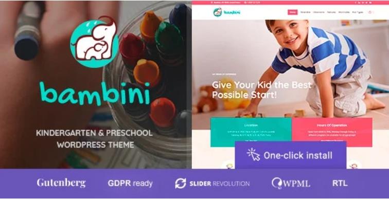 Bambini – 幼儿园学前教育WordPress主题 – v1.1.5