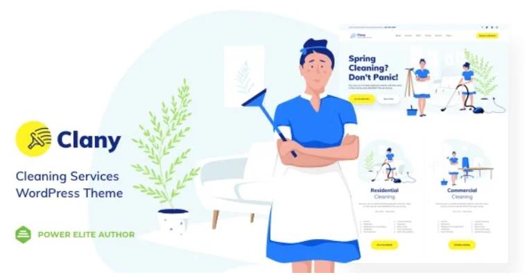 Clany – 家政清洁服务网站模板WordPress主题 – v1.2.6