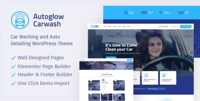 Autoglow – 洗车清洗美容维修保养网站WordPress主题 – v1.1.2