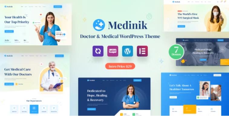 Medinik – 医生医学医疗诊所美容网站WordPress主题 – v1.2.3