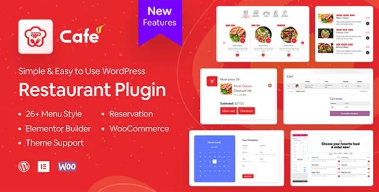 WP Cafe – 餐厅预订美食菜单食物订购WordPress模板 – v2.2.14