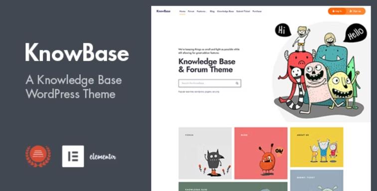 KnowBase – 问答知识库百科论坛网站WordPress模板 – v1.4