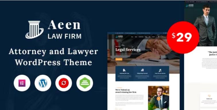Aeen – 法律咨询律师事务所网站 WordPress 模板 – v1.8.1