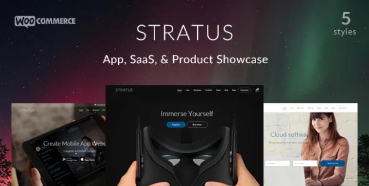 Stratus App – 产品展示网站模板WordPress主题 – v4.2.4