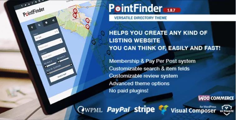 Point Finder 目录商家网站模板WordPress主题 – v2.2.1