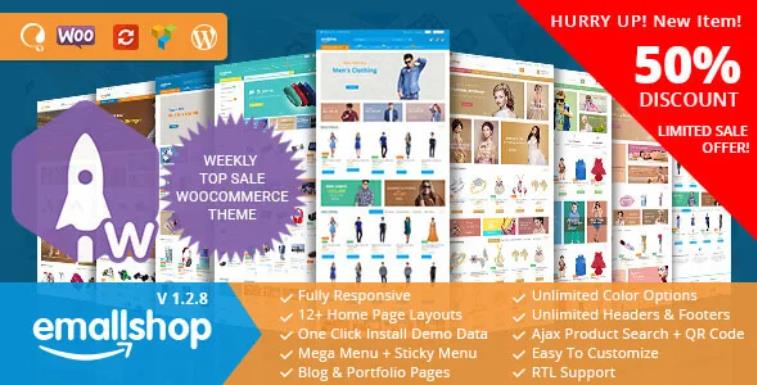 EmallShop – 响应式多用途WooCommerce主题 – v2.3.8