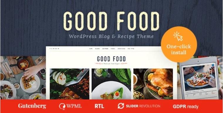Good Food – 食谱杂志食品博客WordPress主题 – v1.1.9