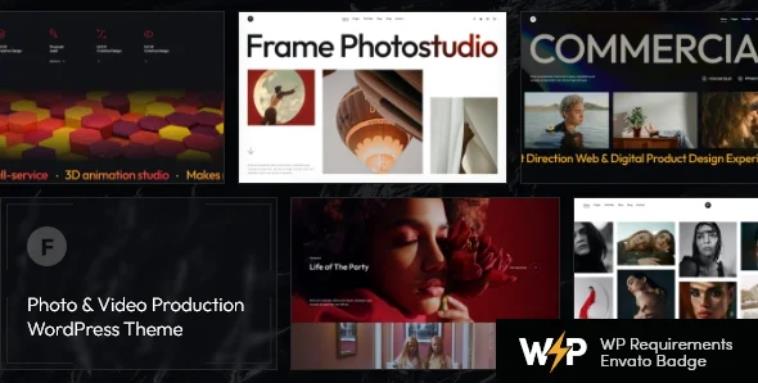 Frame – 相册视频制作网站模板WordPress主题 – v1.0