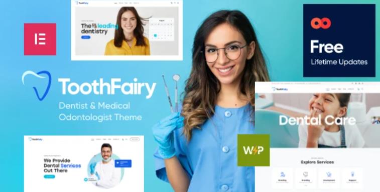Tooth Fairy – 牙医口腔生物学家网站WordPress主题 – v1.0