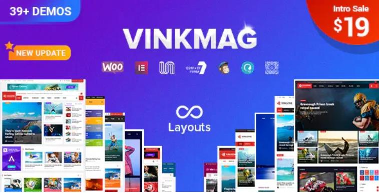 Vinkmag – 创意报纸杂志网站模板WordPress主题 – v4.8