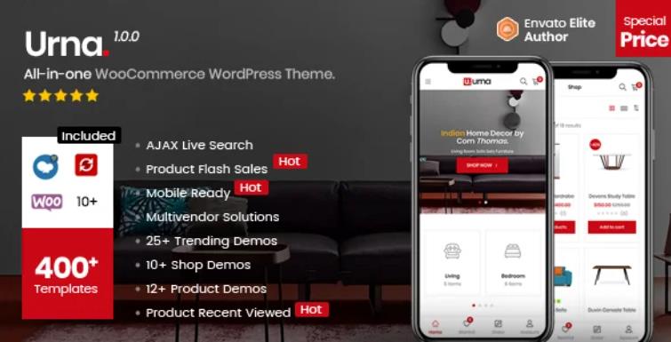 Urna – 电商一体化网站模板WooCommerce主题 – v2.4