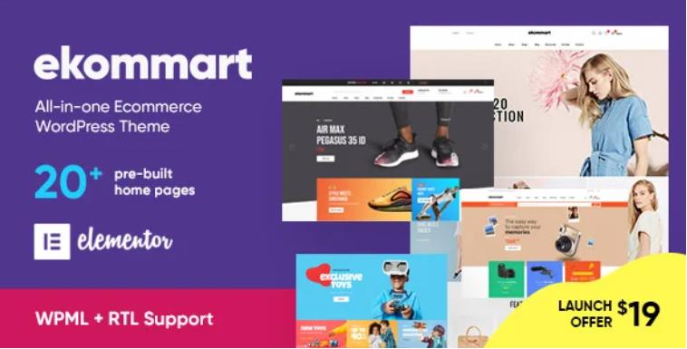 ekommart – 多行业电子商务在线商店WordPress模板 – v3.8.6
