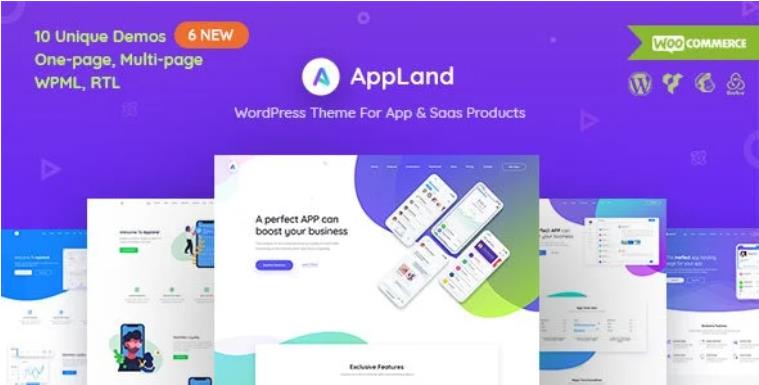 AppLand – 适用于App和Saas产品展示网站WordPress主题 – v2.9.6