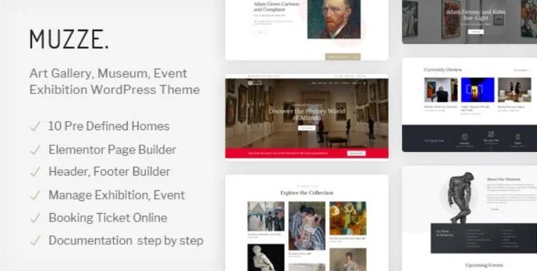 Muzze – 博物馆美术馆展览WordPress主题 – v1.5.4