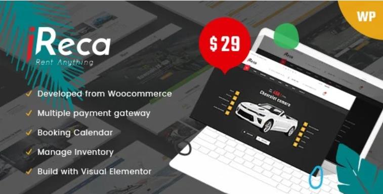 Ireca – 汽车租赁船共享单车网站WordPress 主题 – v1.6.1