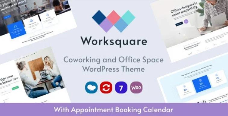 Worksquare – 协同办公空间企业合租WordPress主题 – v1.15