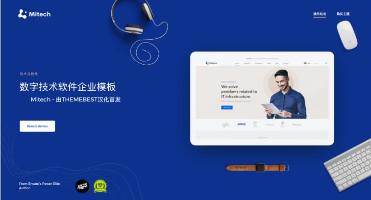 Mitech – IT信息技术服务解决方案WordPress汉化主题 – v1.8.5