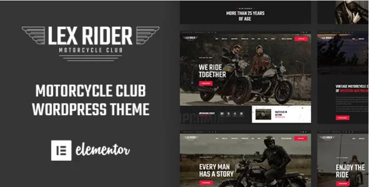 LexRider – 摩托车俱乐部网站模板WordPress主题 – v1.6.3