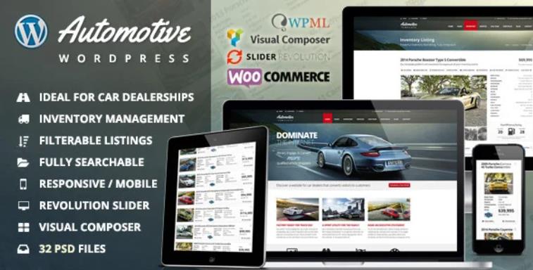 Automotive – 汽车销售4S店网站模板WordPress主题 – v12.9.3