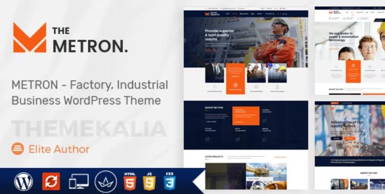 Metron – 工厂加工企业制造业网站WordPress模板 – v2.4