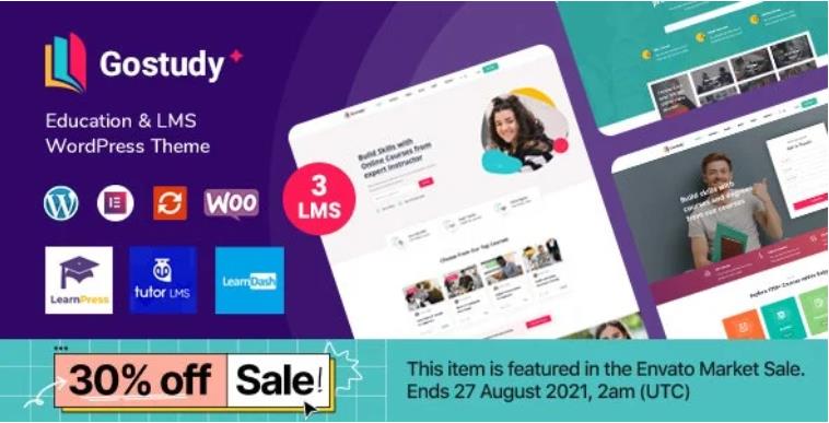 Gostudy – 远程教育网上课程教学WordPress模板 – v2.3.3